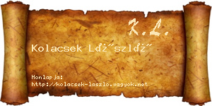 Kolacsek László névjegykártya